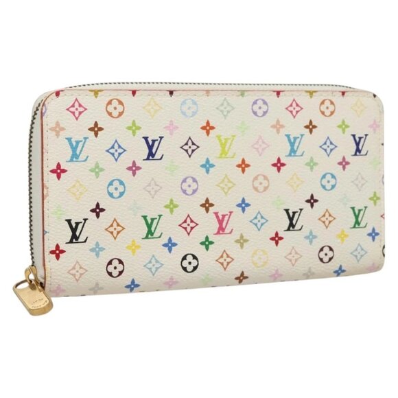 LOUIS VUITTON Monogram Multicolor Zippy Wallet White M60241 LV Auth 131100 - Picture 1 of 16